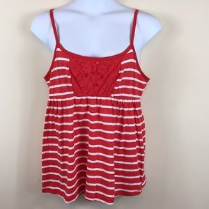 Torrid Spaghetti Strap Red/White Stripe Top Size 1